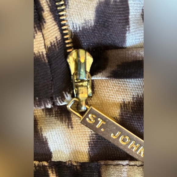 St. John Semi Sheer Leopard Print Jacket - Picture 10 of 12